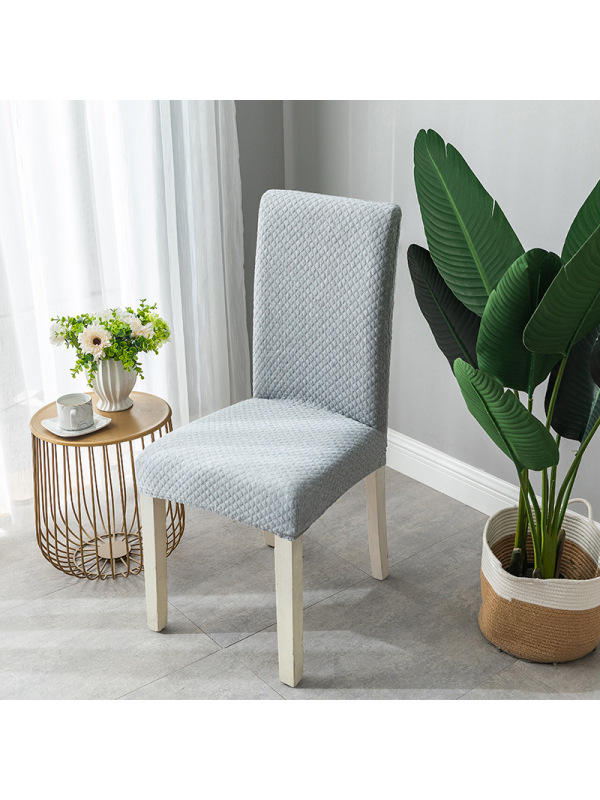 Ceba家用连体简约弹力通用座椅套针织凳套罩布艺格子餐椅套加厚椅子套