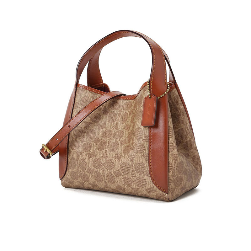 COACH 蔻驰 HADLEY购物袋 单肩包 斜挎包 老花拼皮金扣79251