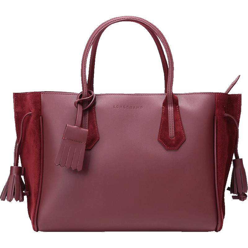 Longchamp 珑骧 女士PÉNÉLOPE系列牛皮中号流苏手提包 1295 861