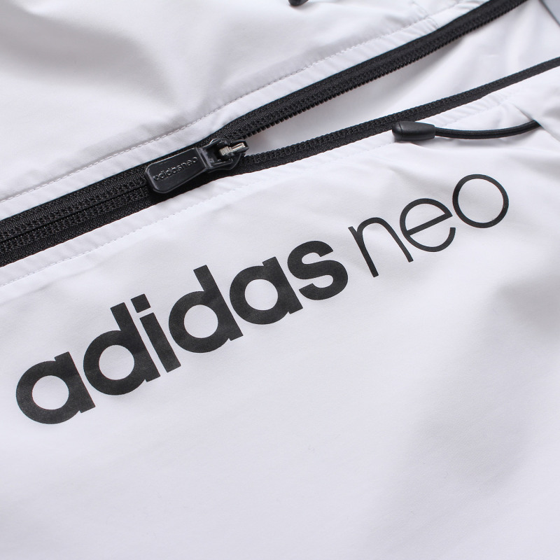 adidas阿迪达斯NEO男子外套夹克连帽休闲运动服DU8156 L DU8156白色