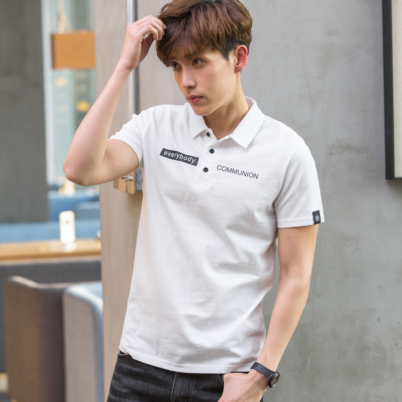唐狮夏装新款polo男印花短袖polo