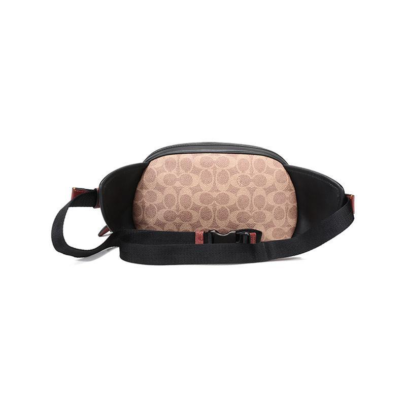 coach蔻驰奢侈品男士专柜款hitch系列涂层帆布配皮胸包斜挎包腰包c