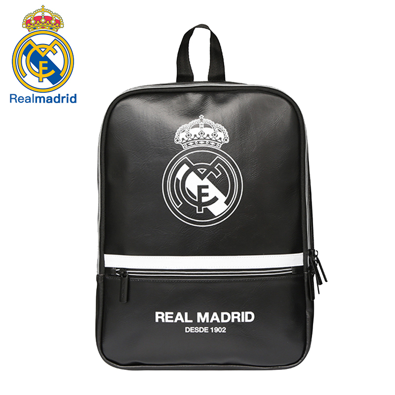 皇家马德里Realmadrid官方正品时尚男女士多功能大容量书包运动户外训练骑行商旅旅行电脑双肩挎包背包黑色