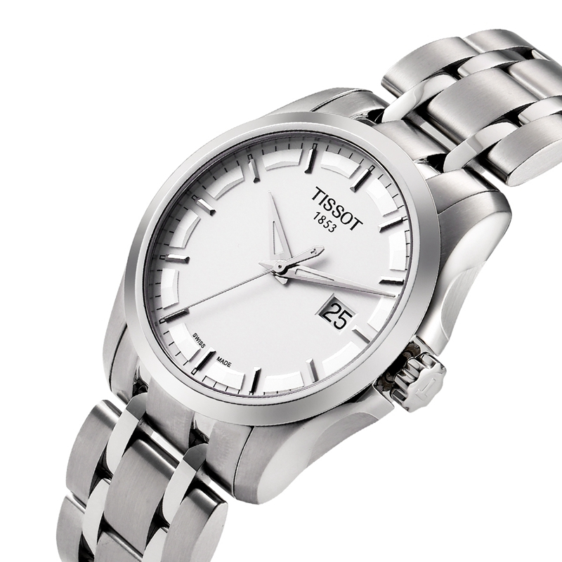 天梭(TISSOT)手表 库图系列 石英男表 带日历 时尚简约男表T035.410.11.031.00