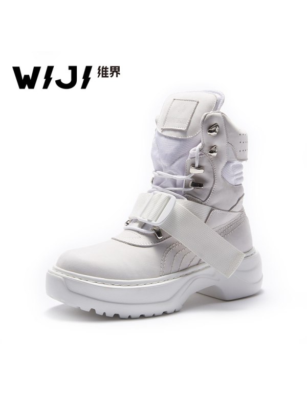 WIJI2019春季新款时装靴休闲时尚潮流女靴青春个性欧美气质女鞋女