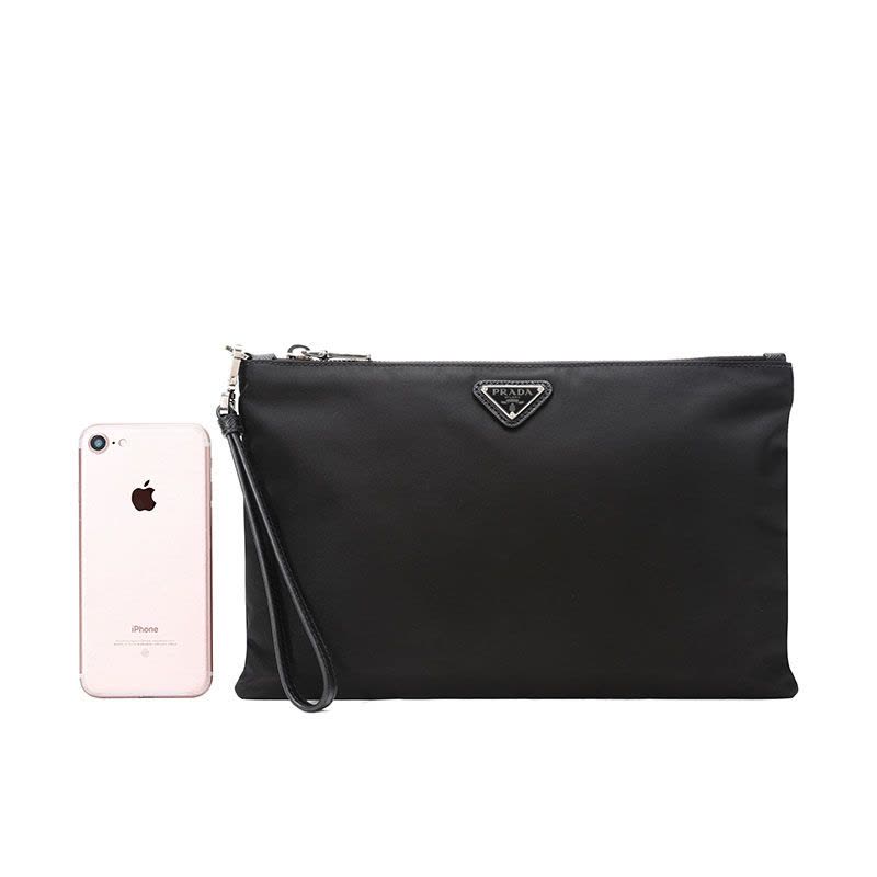 普拉达 PRADA Nylon 手拿包 三角LOGO标尼龙2NH006 男士手拿包图片