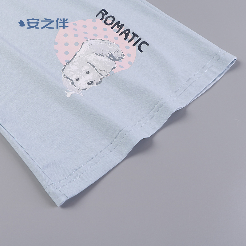 纯棉弹力针织素色短袖女套装