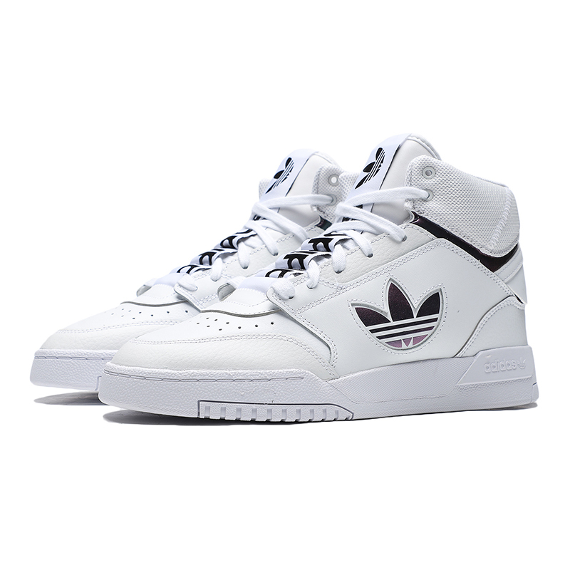 阿迪达斯三叶草男鞋板鞋高帮小白鞋休闲运动鞋fy3222视频