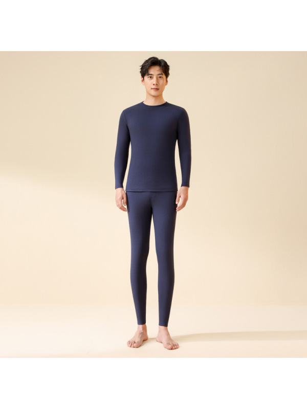 100%羊毛填充贴片保暖内衣女男加绒加厚保暖套装冬季情侣秋衣秋裤