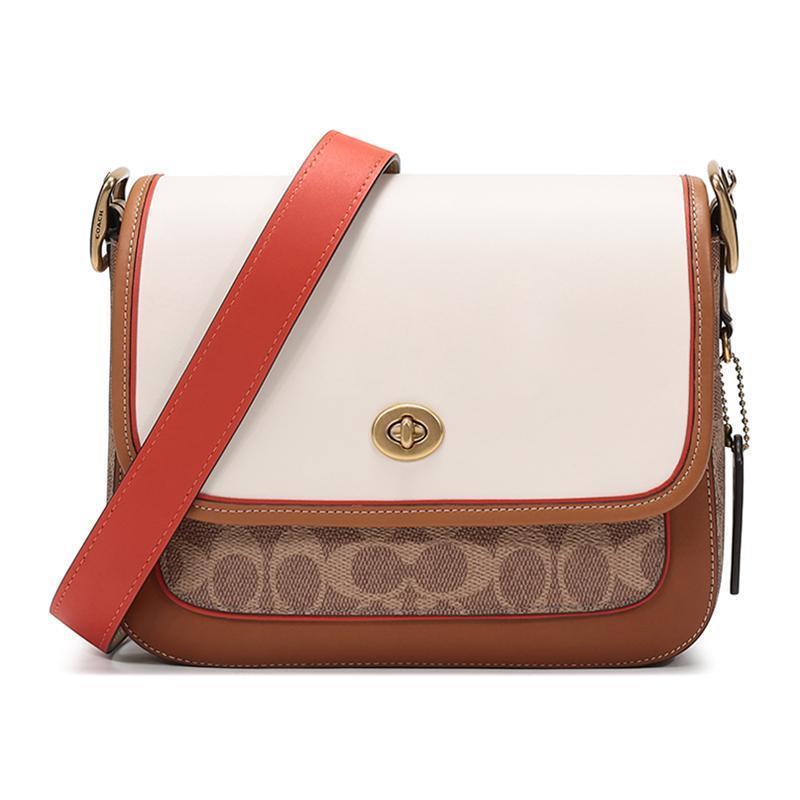 coach蔻驰女士专柜款rambler系列涂层帆布配皮单肩斜挎包3690视频