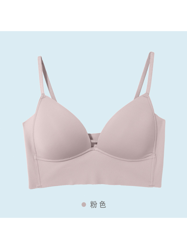 enk无钢圈空气感蜂巢模薄三角杯v型美胸内衣胸罩