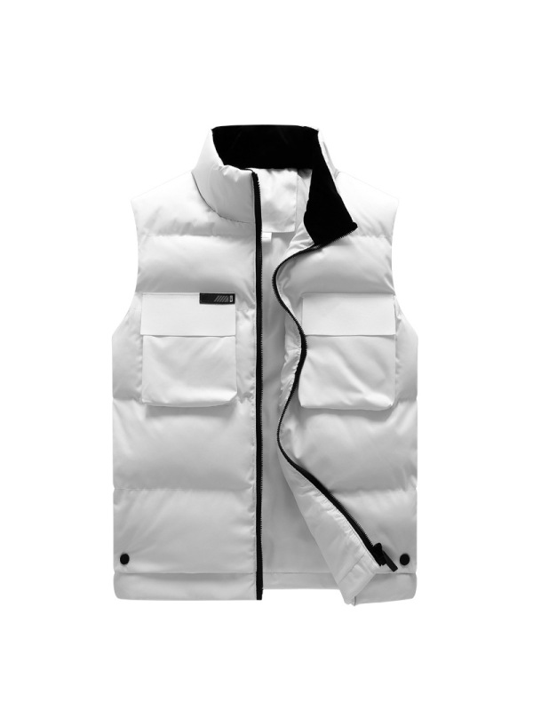 马甲男秋冬季新款保暖休闲百搭潮牌立领工装坎肩外套棉马甲男上衣