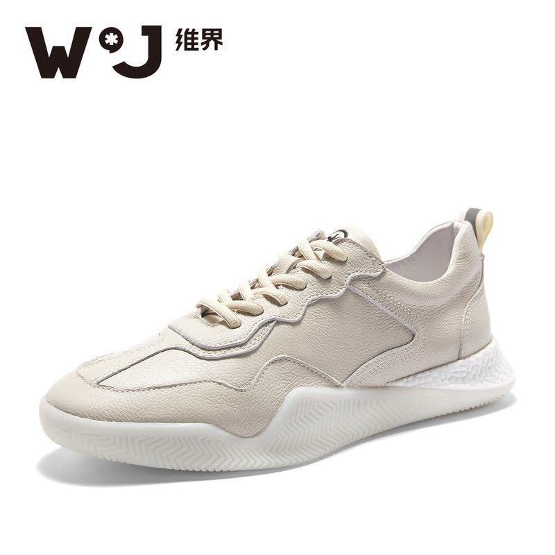 维界新款男鞋时尚低帮真皮休闲鞋韩版潮流板鞋男个冬季潮鞋图片