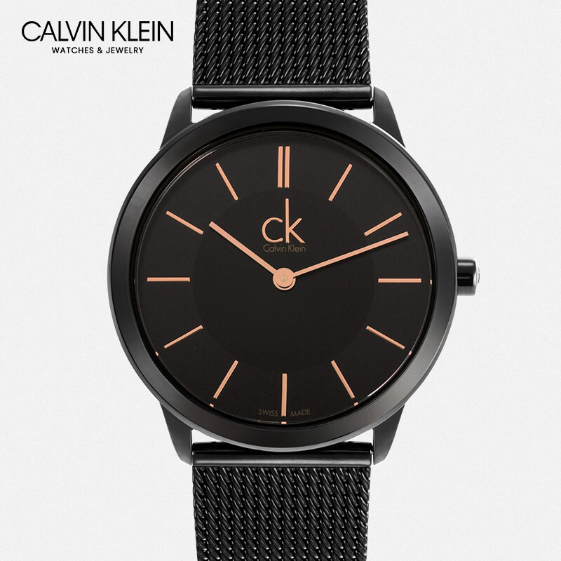 CK卡文克莱 CalvinKlein手表 男女士腕表 石英表 Minimal系列 经典简约