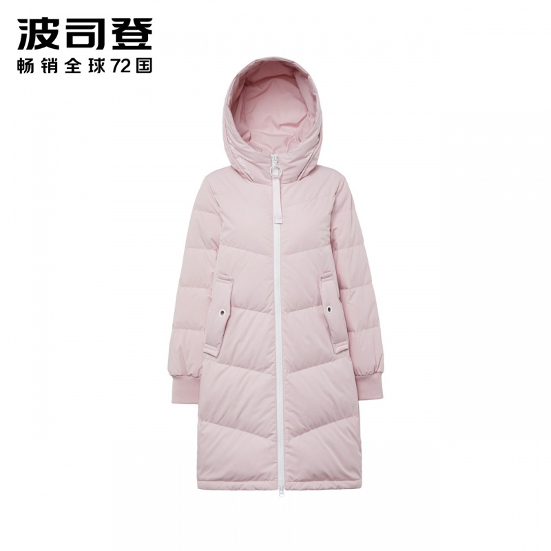 波司登冬季款女士中长款羽绒服时尚宽松厚款外套女