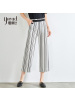娅丽达女裤阔腿裤女夏条纹宽松垂感高腰职业休闲九分高腰薄款裤子U2616A0