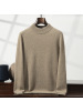 七针双股纱加厚平面双层领山羊绒衫男士半高领纯色针织羊毛衫毛衣