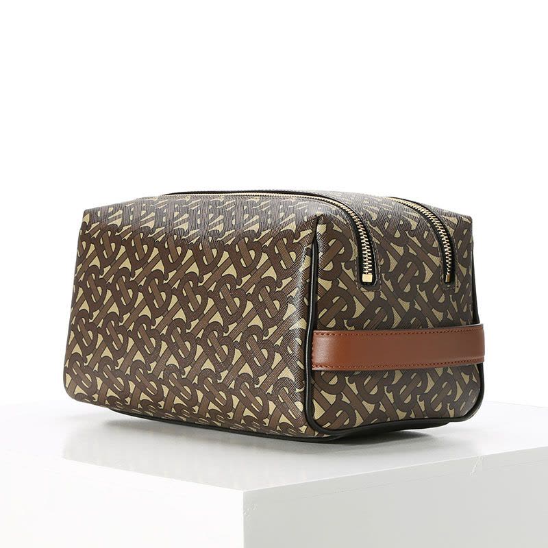 20新款 BURBERRY 男女同款专属标识印花环保帆布旅行收纳袋手拿包 8022973图片