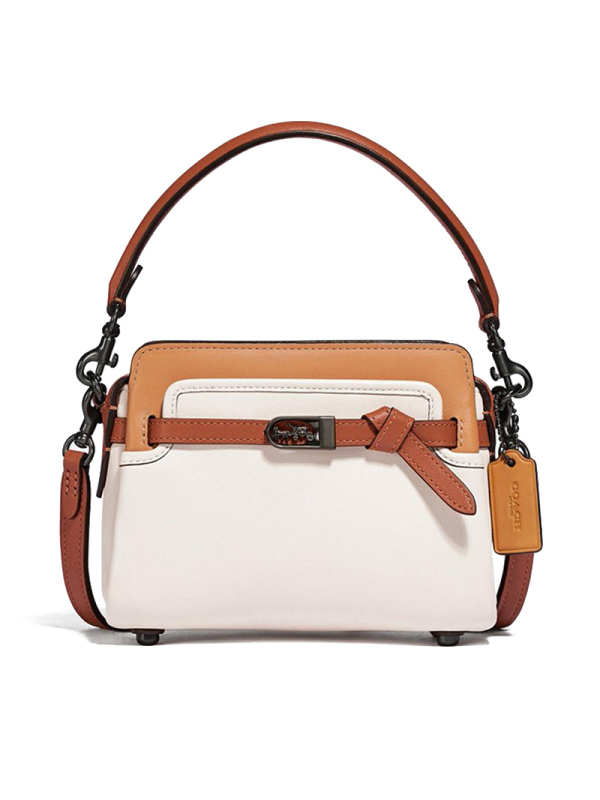 蔻驰COACH TATE 通勤肩背包 马车标 光面皮 C2632 女士斜挎单肩手提包