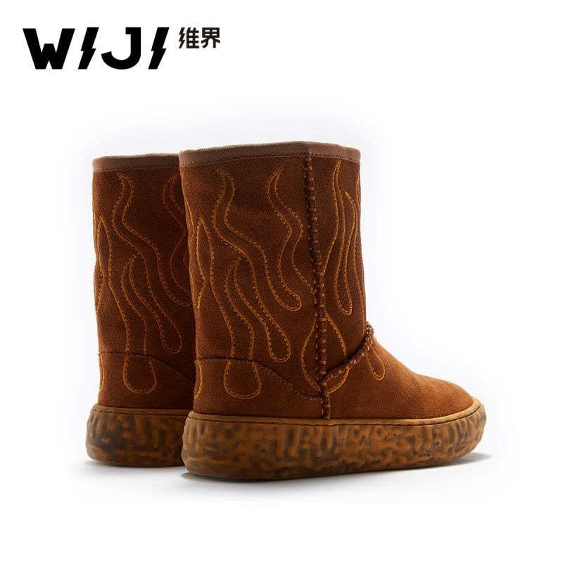WIJI冬季新款加绒保暖舒适雪地靴休闲个性气质魅力时尚潮流女鞋女图片