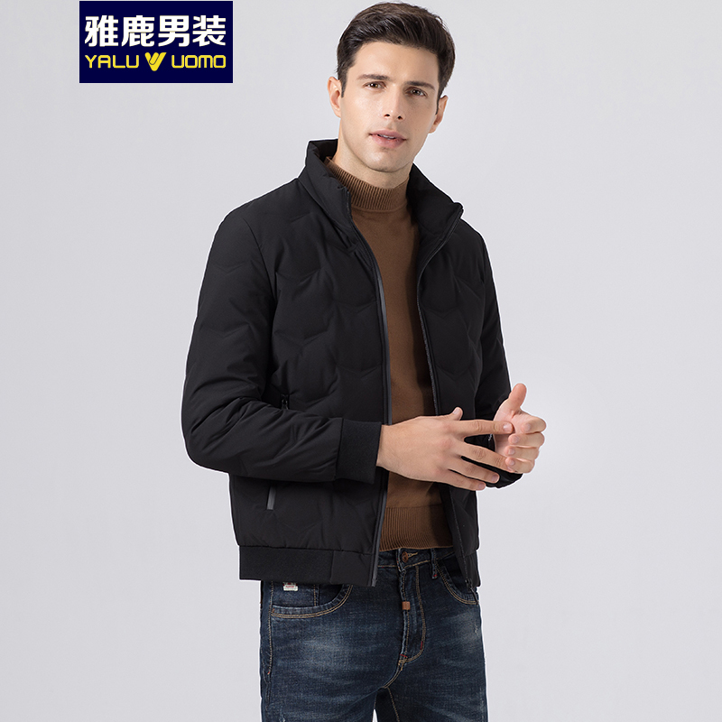 雅鹿男装2018 新款羽绒服爸爸装加厚保暖不受冷S38EDYA08601