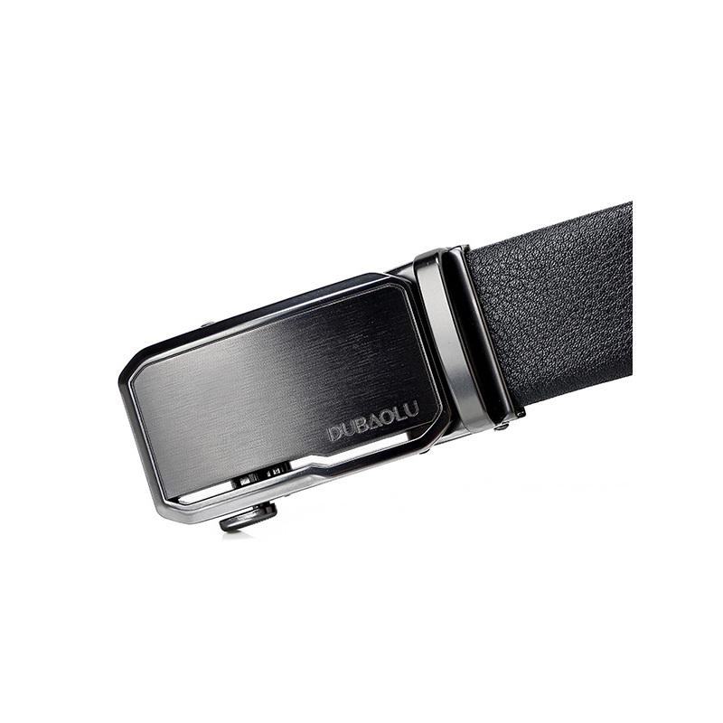 都宝路2018新款韩版男士真皮自动扣腰带黑色系商务型男简约牛皮皮带