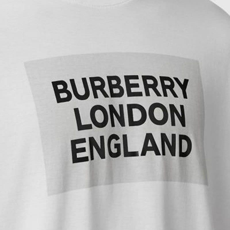 博柏利BURBERRY T恤 字母徽标棉质 男士T恤短袖 4558765图片