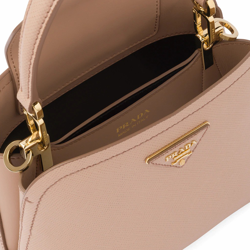 【预定】PRADA/普拉达 Matinée Micro Saffiano 皮革手袋 16.5*21*9.5CM