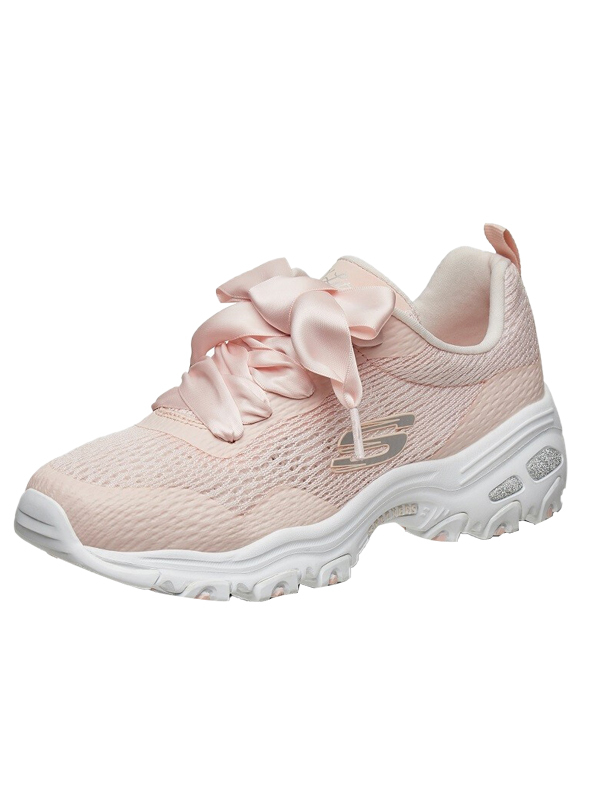 skechers斯凯奇女鞋甜美丝带鞋带熊猫鞋透气老爹鞋66666196