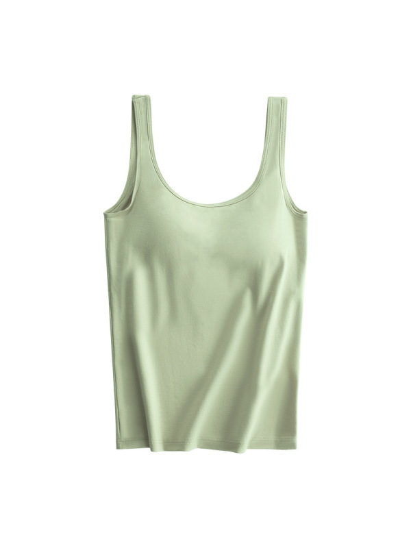 Ceba夏季带胸垫背心棉内搭一体式吊带文胸女美背防走光可外穿打底上衣