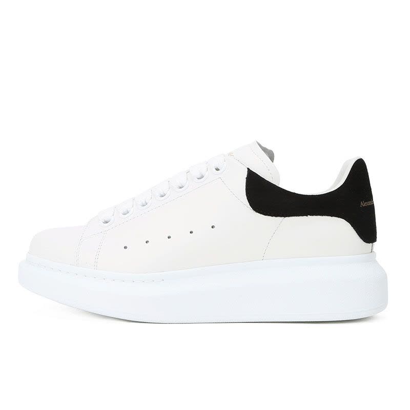 预售McQueen Sneakers Oversize小白鞋 白色厚鞋底光面皮553770黑尾 女士低帮鞋运动休闲鞋图片