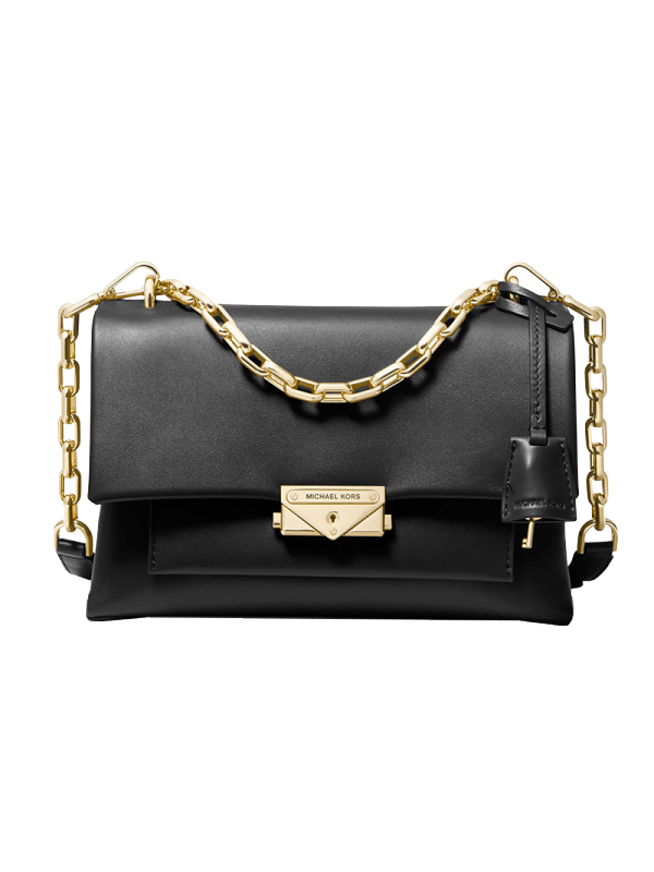 迈克科尔斯mkcece新品中号皮质翻盖链条信封包斜挎单肩女包30s9g0el2l