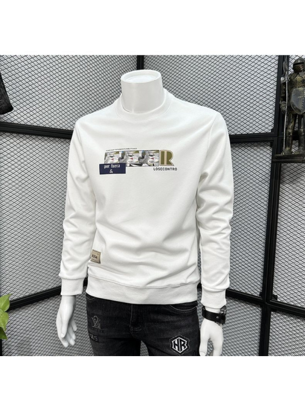 卫衣男秋冬新款潮ins修身长袖体恤套头潮流帅气休闲圆领上衣内搭