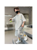男童夏季套装2025新款儿童夏装短袖运动服薄款大童夏款帅气时髦潮