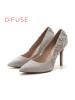 D：Fuse/迪芙斯女鞋商场同款羊反绒尖头高跟浅口单鞋DF71111024