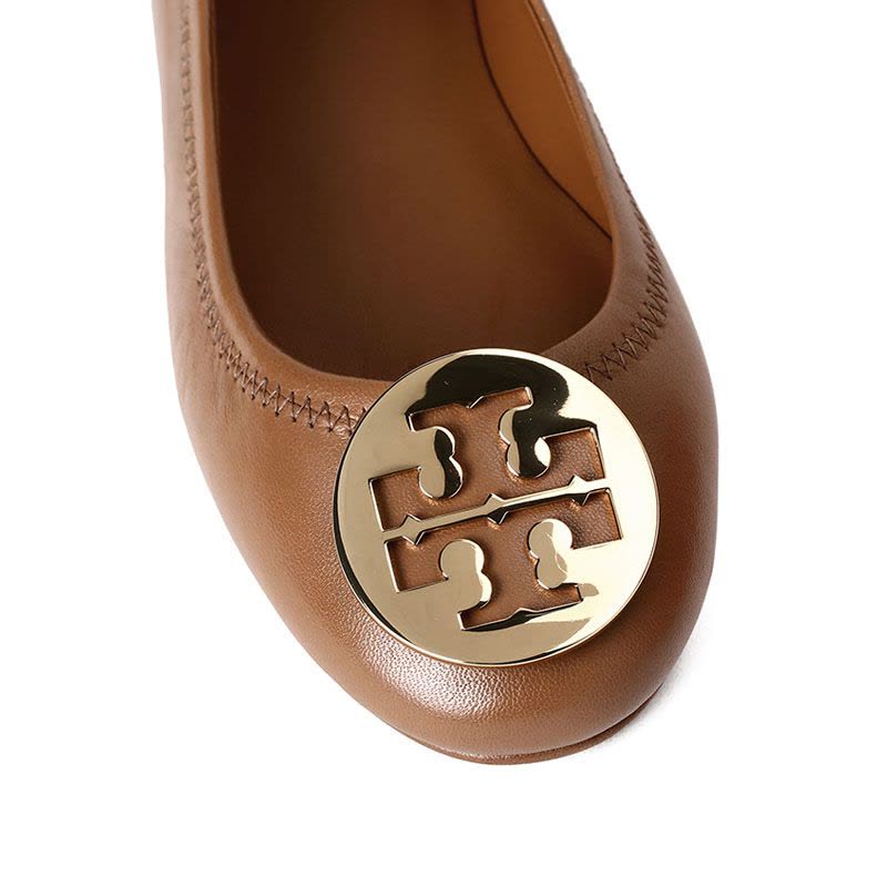 TORY BURCH/汤丽柏琦 女鞋双T标志圆头浅口芭蕾舞平底鞋 32880图片