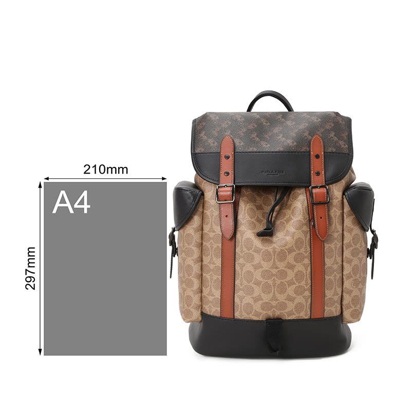 蔻驰COACH 男士双肩包 老花拼皮C1059图片