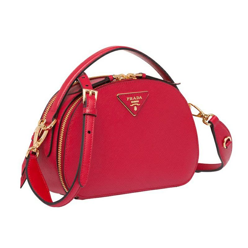 【预定】PRADA/普拉达 Odette Saffiano 皮革手袋 1BH123 OOG 21*6*14CM图片