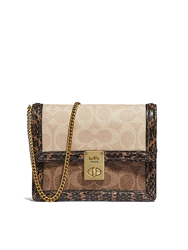 COACH/蔻驰 夹棉HUTTON单肩包 89237 15.5*12*3.5CM 涂层帆布\牛皮革