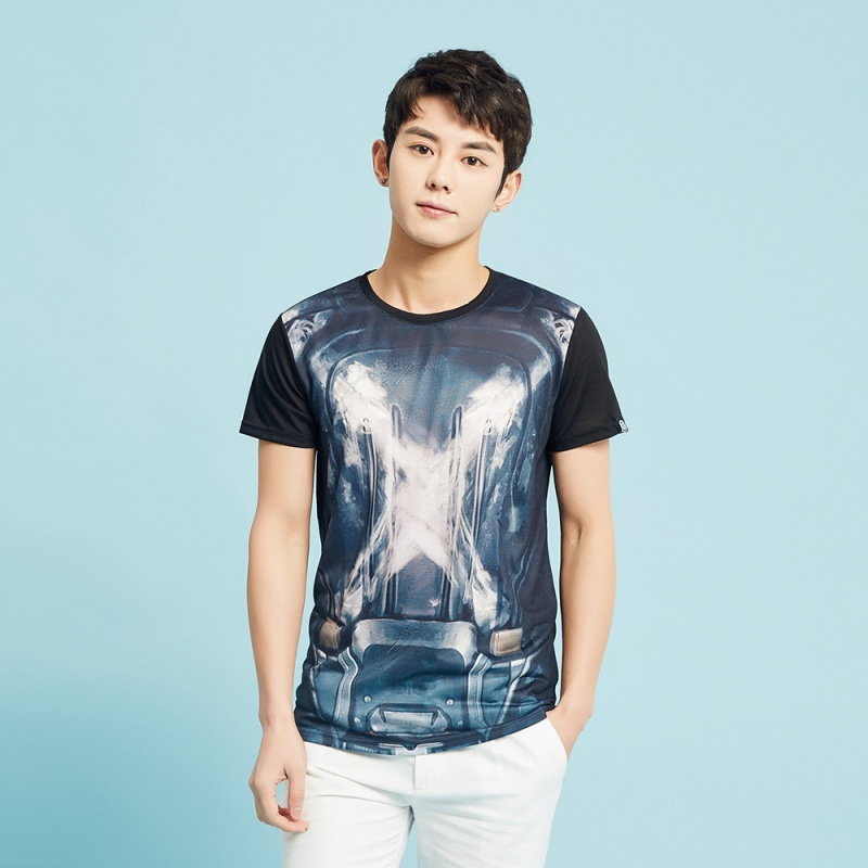 美特斯邦威短袖t恤男士夏装新款漫威系列正面英雄印花726032