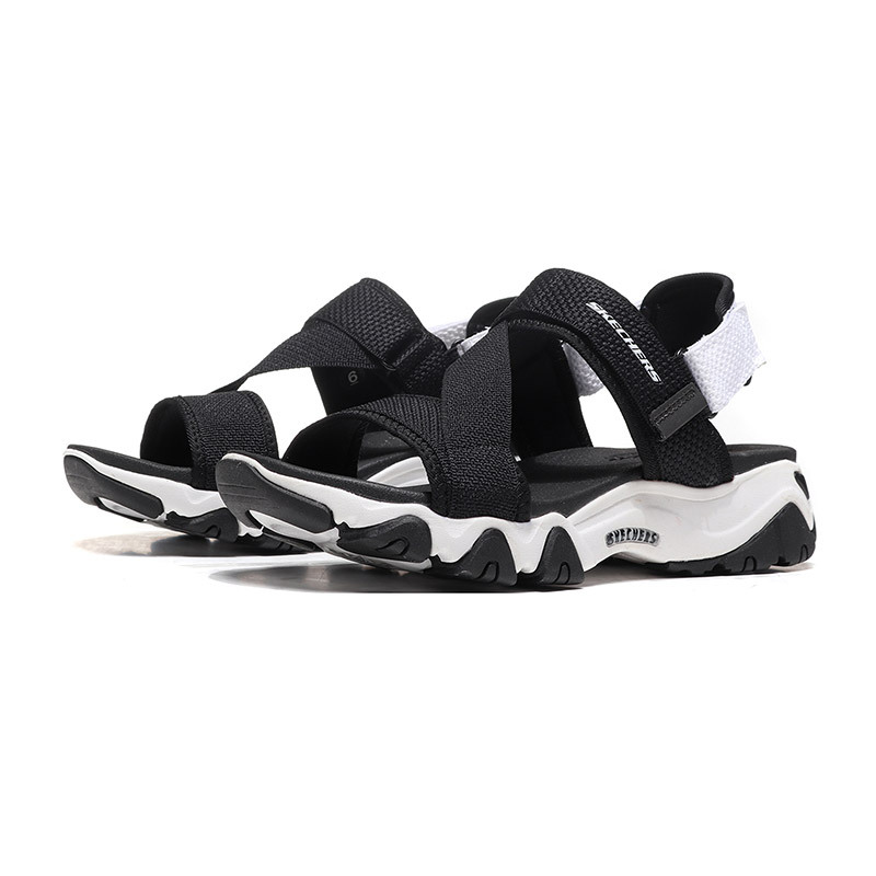 【自营】Skechers斯凯奇女凉鞋D‘lites时尚一字扣熊猫鞋88888181