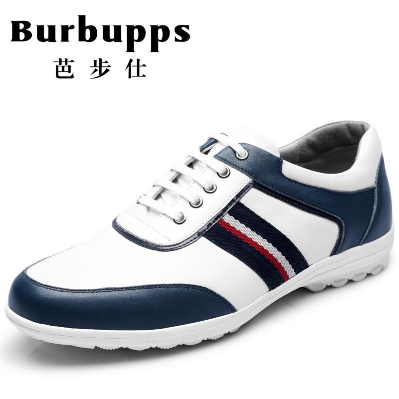法国品牌Burbupps芭步仕夏季新款日常休闲皮鞋男士真皮系带商务透气软面皮鞋子