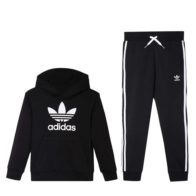 adidas阿迪达斯三叶草男童装运动休闲服套装410岁小童dv2847