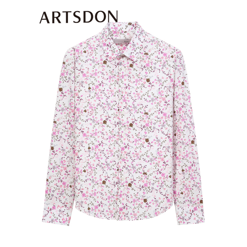 Artsdon/阿仕顿衬衫春秋季男装个性潮流印花休闲长袖衬衫