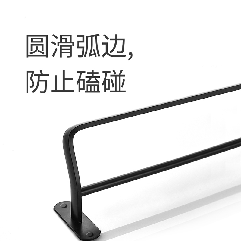 卫生间挂毛巾架免打孔旋转毛巾杆浴室置物架挂件单杆双杆挂钩壁挂