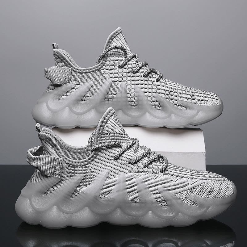 Ceba韩版潮流新款2021夏季男鞋休闲低帮纯色跑步运动鞋飞织透气椰子鞋图片