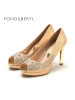 Fondberyl/菲伯丽尔PU面高跟细跟浅口镂空鱼嘴鞋FB42119115