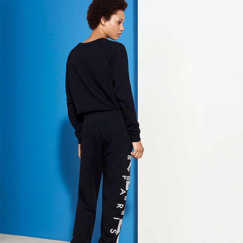 KENZO/高田贤三 纯棉黑色字母LOGO休闲裤卫裤女2PA722 952 99