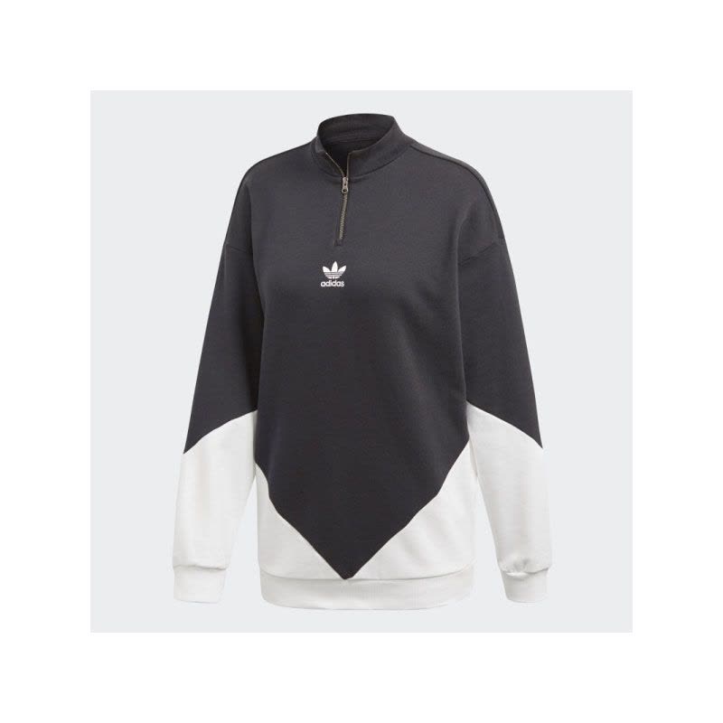 Adidas阿迪达斯三叶女装女子时尚简约拼接运动休闲透气卫衣套头衫CE1738图片