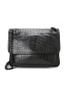 圣罗兰YSL NIKI 中号 鳄鱼压纹 女士单肩斜挎包 黑链 633150